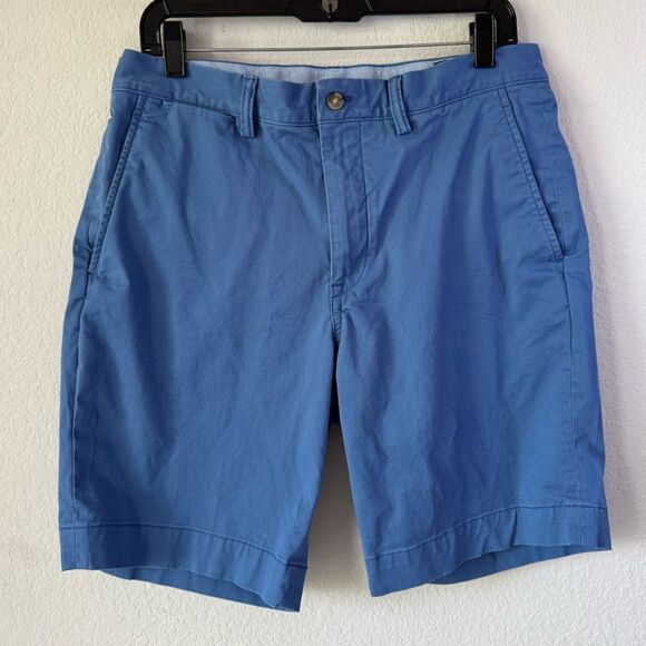Polo Ralph Lauren Men’s Chino Shorts Sz 32 Classic Fit Light Blue Stretch Golf - Picture 1 of 7